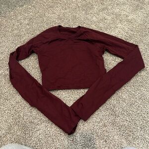 lulu cropped long sleeve size 2
